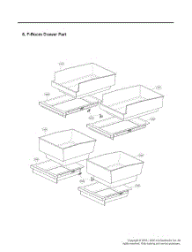 Drawer parts for Lg Refrigerator URNTC2306N from AppliancePartsPros.com