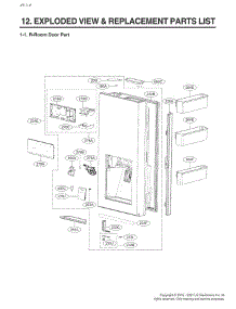 Section 12 parts for Lg Refrigerator URNTS3106N from AppliancePartsPros.com