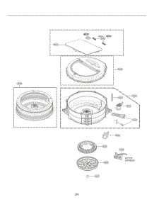 Diagram 4 parts for Lg Washer UWD1CW from AppliancePartsPros.com