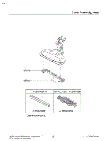 Cover Assembly, Head parts for Lg Vacuum VS84003SB from AppliancePartsPros.com