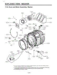 Diagram 5 parts for Lg Washer W3S1CVK2EVS from AppliancePartsPros.com