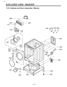 Diagram 4 parts for Lg Washer W3S1CVK2WVS from AppliancePartsPros.com
