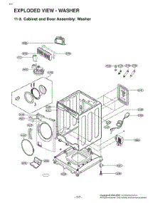 Diagram 4 parts for Lg Washer W3S1CVU2EVS from AppliancePartsPros.com