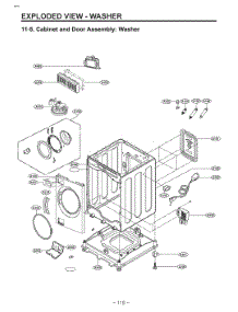 Diagram 4 parts for Lg Washer W3S1CWKBWNM from AppliancePartsPros.com