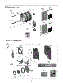 Tub Assembly, Drum parts for Lg Washer W3S2CVK2EHM from AppliancePartsPros.com