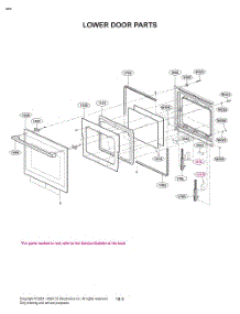 Lower Door Parts parts for Lg Wall Oven WCES6428F from AppliancePartsPros.com