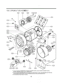 Drum & Tub Assembly parts for Lg Washer WD-12430RDG from AppliancePartsPros.com