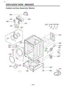 Cabinet And Door Assembly: Washer parts for Lg Washer Dryer Combo WKEX300HBA from AppliancePartsPros.com