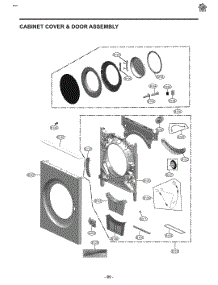 Cabinet Cover And Door Assembly parts for Lg Washer Dryer Combo WKHC152HWA from AppliancePartsPros.com