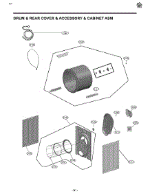 Drum And Rear Cover And Accessory And Cabinet Asm parts for Lg Washer Dryer Combo WKHC152HWA from AppliancePartsPros.com