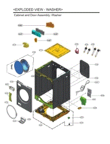 Cabinet And Door Assembly: Washer parts for Lg Washer Dryer Combo WKHC252HWA from AppliancePartsPros.com