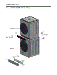 Full Assembly (Washer & Dryer) parts for Lg Washer Dryer Combo WKHC252HWA from AppliancePartsPros.com