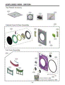 Top Plate & Accessory parts for Lg Washer Dryer Combo WKHC252HWA from AppliancePartsPros.com