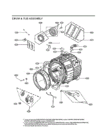 Drum & Tub Assy parts for Lg Washer WM3400CW/00 from AppliancePartsPros.com