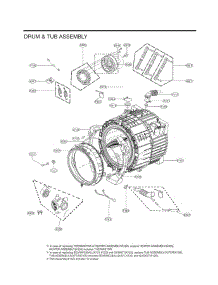 Drum & Tub Assembly parts for Lg Washer WM3460CV from AppliancePartsPros.com