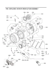 Drum & Tub Assembly parts for Lg Washer WM3555HVA from AppliancePartsPros.com