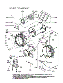 Drum & Tub Assy parts for Lg Washer WM3670HVA01 from AppliancePartsPros.com
