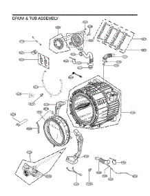 Drum & Tub Assy parts for Lg Washer WM4200HWA from AppliancePartsPros.com