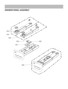 Drawer Panel Assembly parts for Lg Washer WM6900HBA from AppliancePartsPros.com