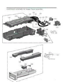 Dispenser And Drawer Panel Assembly parts for Lg Washer WM6998HBA from AppliancePartsPros.com