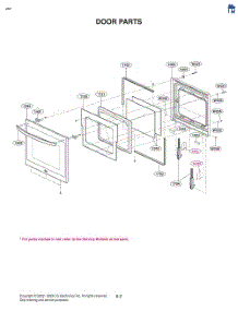 Door Parts parts for Lg Wall Oven WSEP4727F from AppliancePartsPros.com