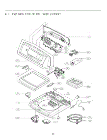 Exploded View Of Top Cover Assembly parts for Lg Washer WT5170WH from AppliancePartsPros.com