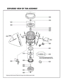 Tub Assy parts for Lg Washer WT7150CW/00 from AppliancePartsPros.com