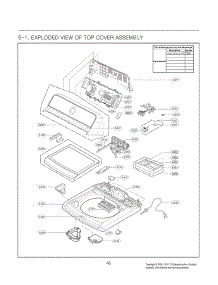 Top Cover Assembly parts for Lg Washer WT7200CW from AppliancePartsPros.com