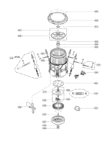 Tub Parts parts for Lg Washer WT7200CW/00 from AppliancePartsPros.com