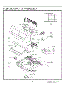 Top Cover Assembly parts for Lg Washer WT7900HWA from AppliancePartsPros.com