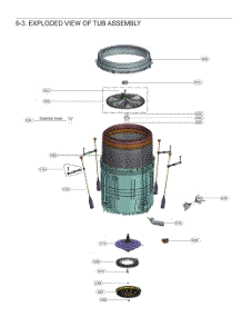 Exploded View Of Tub Assembly parts for Lg Washer WT8200CL from AppliancePartsPros.com