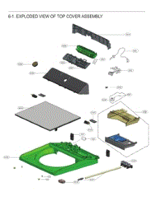 Exploded View Of Top Cover Assembly parts for Lg Washer WT8205CL from AppliancePartsPros.com