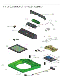 Exploded View Of Top Cover Assembly parts for Lg Washer WT8205CW from AppliancePartsPros.com