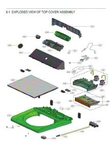 Exploded View Of Top Cover Assembly parts for Lg Washer WT8600CW from AppliancePartsPros.com