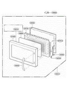Door Parts parts for Lg Microwave YKCMC155JSS from AppliancePartsPros.com