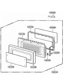 Door Parts parts for Lg Range YKCMS135GWH from AppliancePartsPros.com
