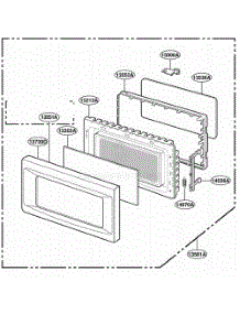 Door Parts parts for Lg Range YKCMS135HBL from AppliancePartsPros.com