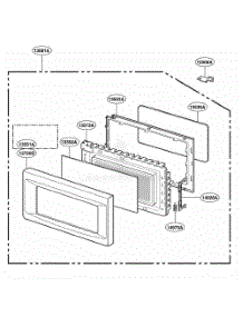 Door Parts parts for Lg Range YKCMS1555RSS from AppliancePartsPros.com