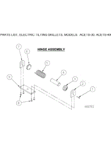 Large Hinge Assembly parts for Maytag Griddle ACETS-40 from AppliancePartsPros.com