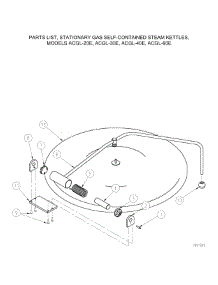 Hinge Assembly parts for Maytag Griddle ACGL-30E from AppliancePartsPros.com