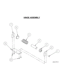 Large Hinge Assembly parts for Maytag Griddle ACGTS-40 from AppliancePartsPros.com