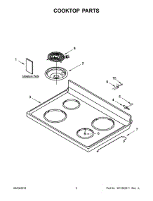 02 - Cooktop Parts parts for Maytag Range ACR2303MFW3 from AppliancePartsPros.com