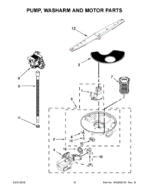 07 - Pump, Washarm And Motor Parts parts for Maytag Dishwasher ADB1100AWS2 from AppliancePartsPros.com