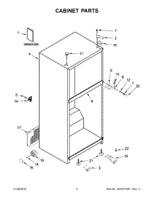 02 - Cabinet Parts parts for Maytag Refrigerator ART308FFDW00 from AppliancePartsPros.com