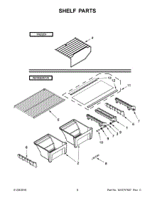 04 - Shelf Parts parts for Maytag Refrigerator ART308FFDW00 from AppliancePartsPros.com