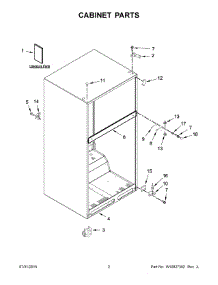 03 - Liner Parts parts for Maytag Refrigerator ART316TFDW01 from AppliancePartsPros.com