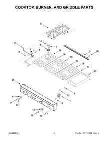 03 - Cooktop, Burner, And Griddle Parts parts for Maytag Cooktop JGCP548HL00 from AppliancePartsPros.com