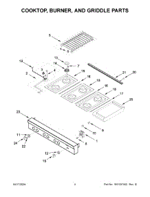 03 - Cooktop, Burner, And Griddle Parts parts for Maytag Cooktop JGCP548HM00 from AppliancePartsPros.com