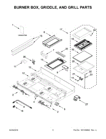 02 - Burner Box, Griddle, And Grill Parts parts for Maytag Cooktop JGCP748HL00 from AppliancePartsPros.com