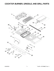 03 - Cooktop, Burner, Griddle, And Grill Parts parts for Maytag Cooktop JGCP748HL00 from AppliancePartsPros.com